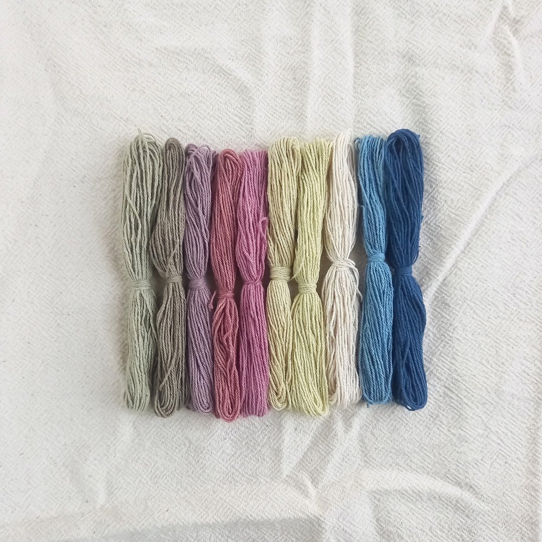 花朵刺绣色 1mm/12m x 10色 天然草木染棉线 刺绣/刺子绣/编织 - 编织/刺绣/羊毛毡/裁缝 - 棉 多色