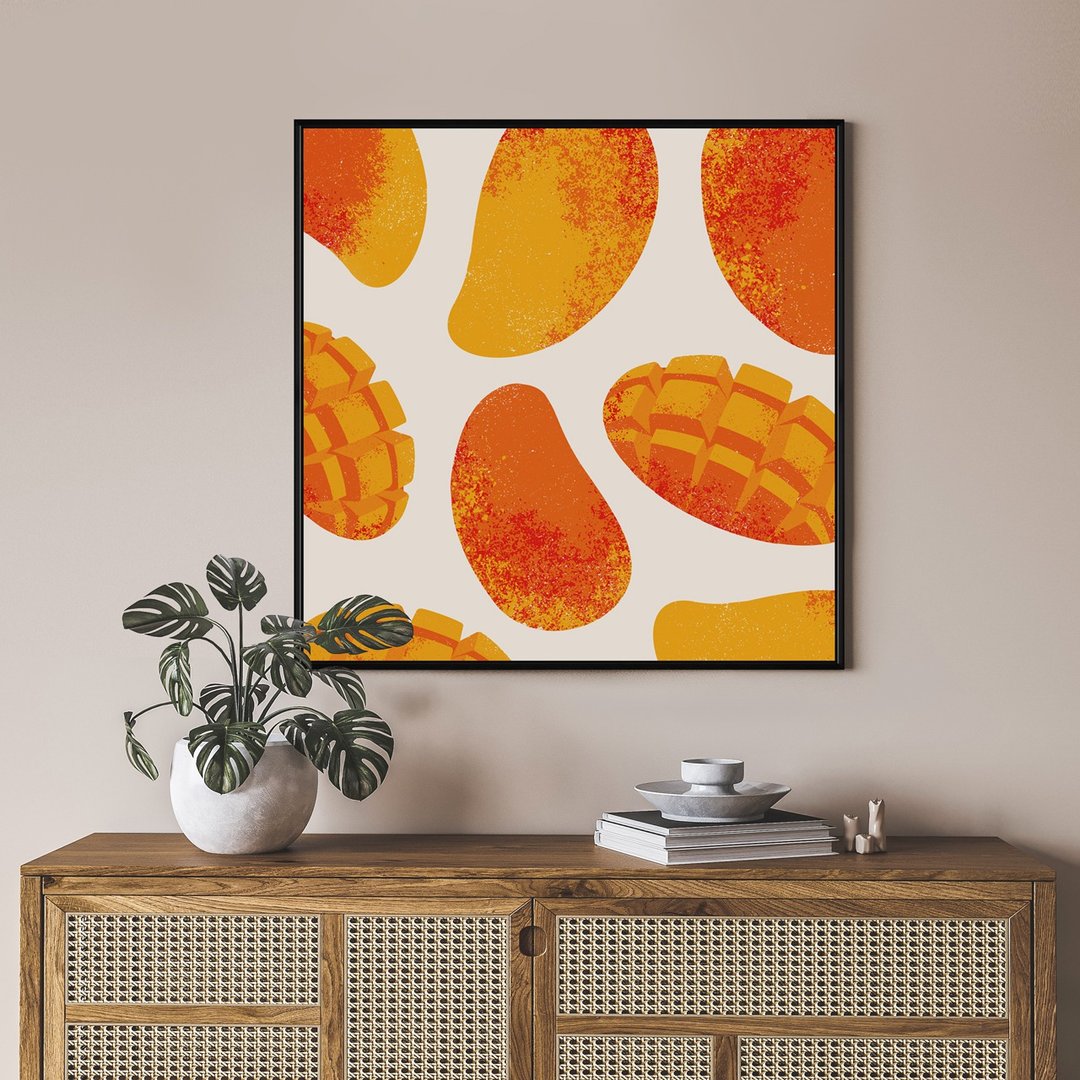 Juicy芒果 II-夏日芒果水彩插图挂画/居家布置/客厅挂画/餐厅挂画 - 海报/装饰画/版画 - 棉 橘色