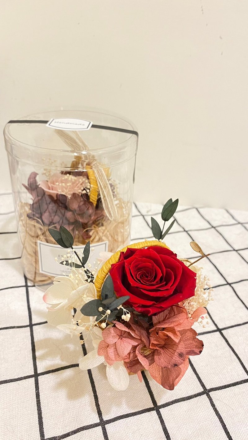 森系实验室 永生花蓝 永生花车挂 永生花吊饰 迷你花篮 - 吊饰 - 植物．花 