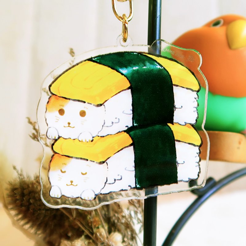 【玉子猫咪一对宝】压克力。双面。钥匙圈。小礼物 - 钥匙链/钥匙包 - 压克力 