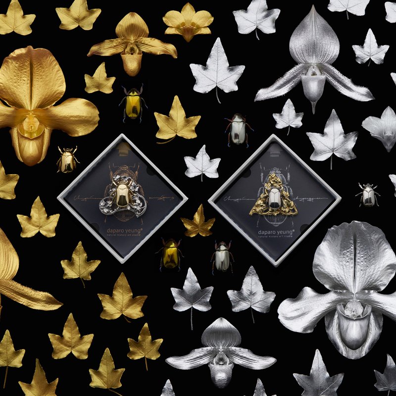 daparo  3D 铜质胸针 - 宝石甲虫 - 胸针 - 其他金属 多色