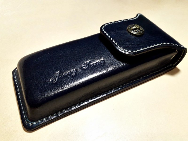 牛皮手作钢笔包 钢笔套 笔盒2支装 附活动隔层 定制颜色 免费打印 - 铅笔盒/笔袋 - 真皮 多色