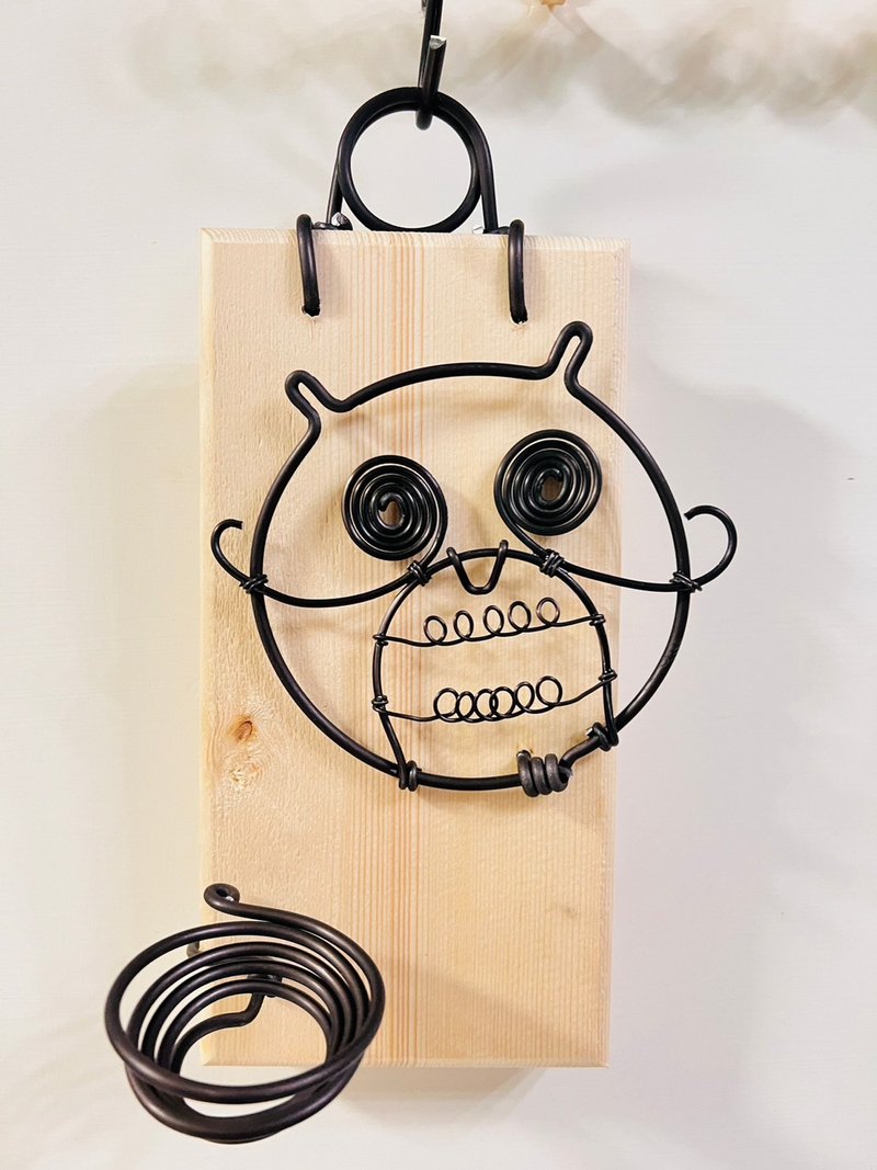 猫头鹰空凤架 小精灵 空间布置 交换 毕业礼物(含植物) - 植栽/盆栽 - 其他金属 咖啡色