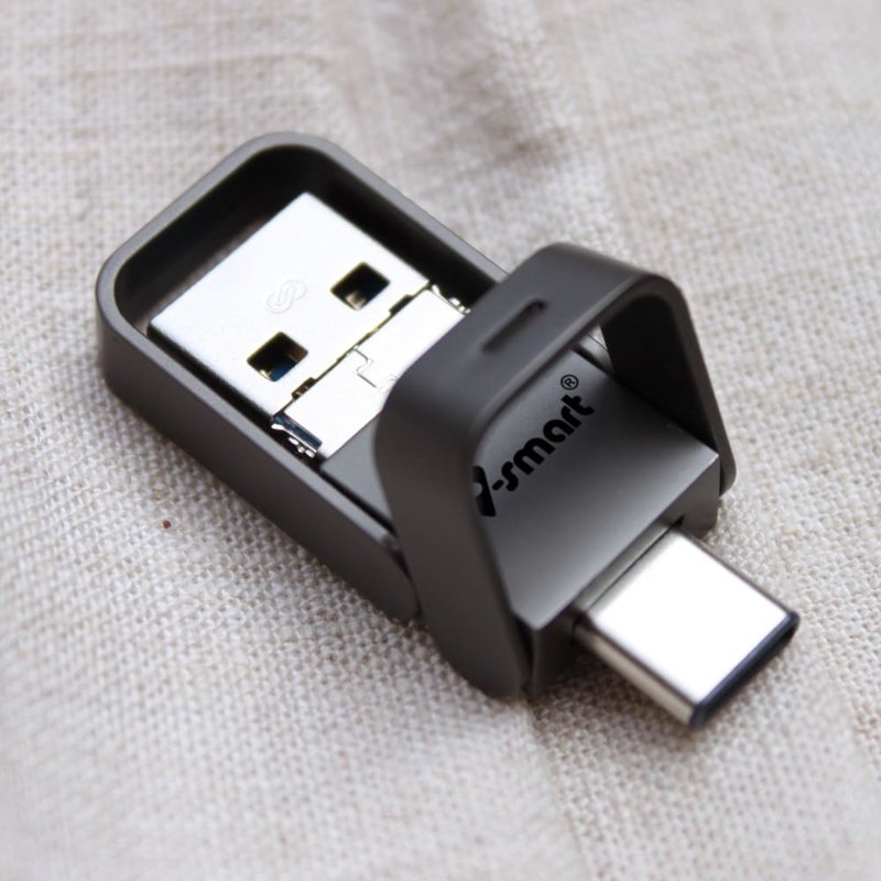 金属框OTG随身碟 质感灰64GB - U盘 - 其他金属 灰色