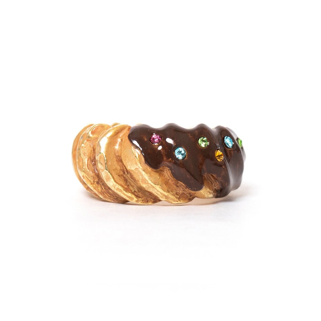 巧克力甜甜圈戒指 Donuts RN227 - 戒指 - 其他金属 咖啡色