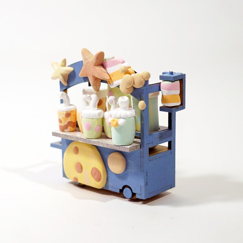 DIY手作 夜市系列 - 珍奶餐车 手作材料包 - 其他 - 木头 