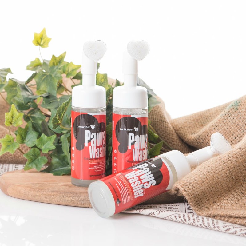 蹦蹦跳 草本洁净 狗狗专用快乐脚-清洁慕斯150ml(效期到2026/6/4) - 清洁/美容 - 塑料 红色