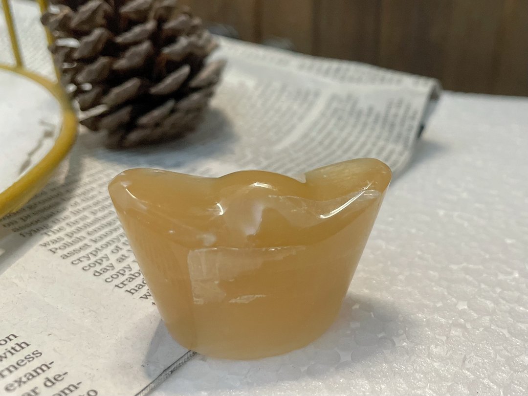 能量摆件 黄方解石 扩香招财元宝 净化磁场 - 摆饰 - 水晶 黄色