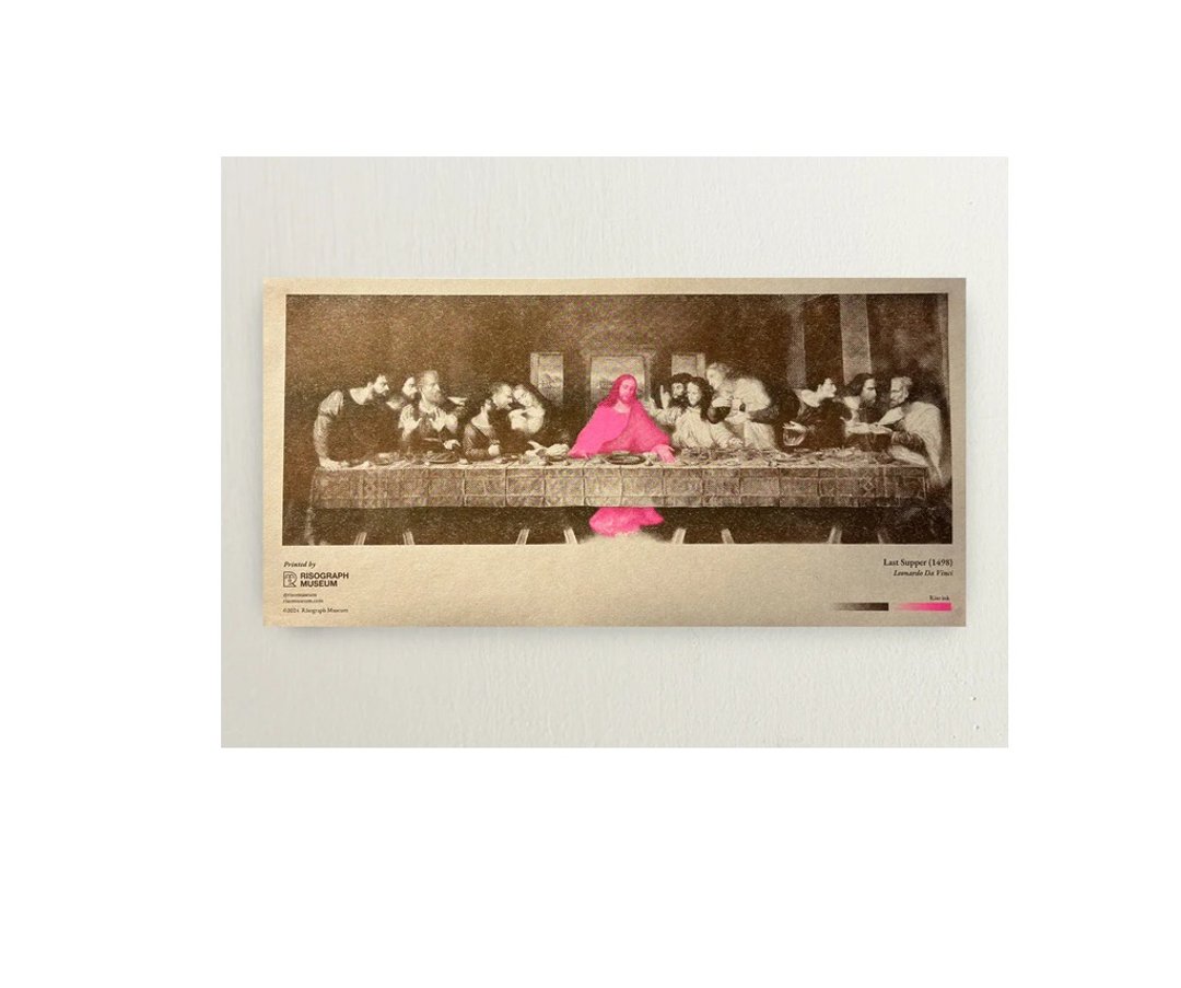 【RISO 名画】最后的晚餐—海报 - 海报/装饰画/版画 - 纸 粉红色