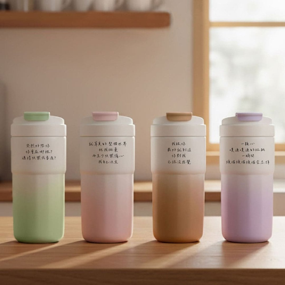 【定制化礼物】莫兰迪渐层质感随行杯 550ml 双层保温保冰陶瓷内胆 - 保温瓶/保温杯 - 不锈钢 多色
