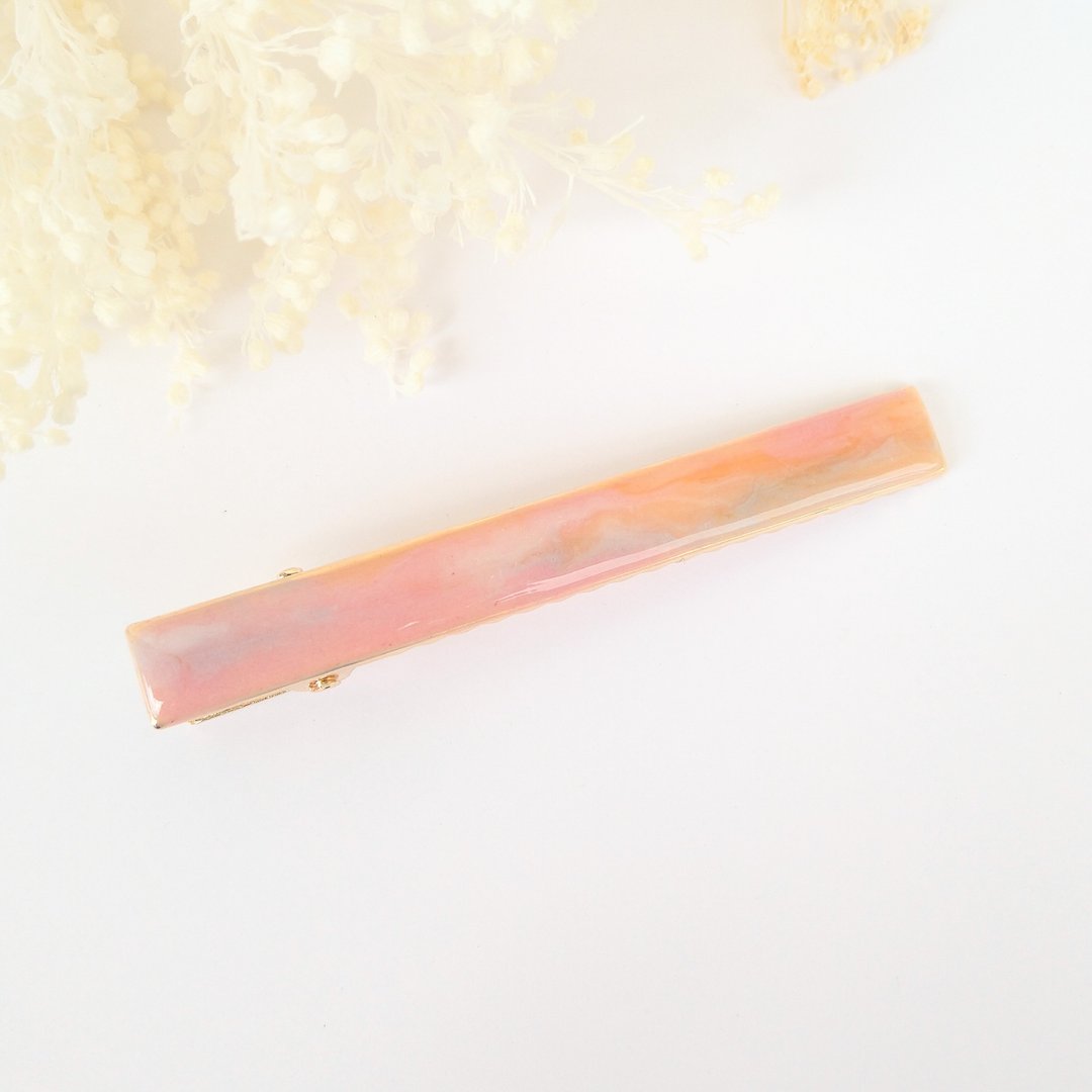 Stick Bar Hair Clip Maldives Sunset Color - 发饰 - 铜/黄铜 粉红色