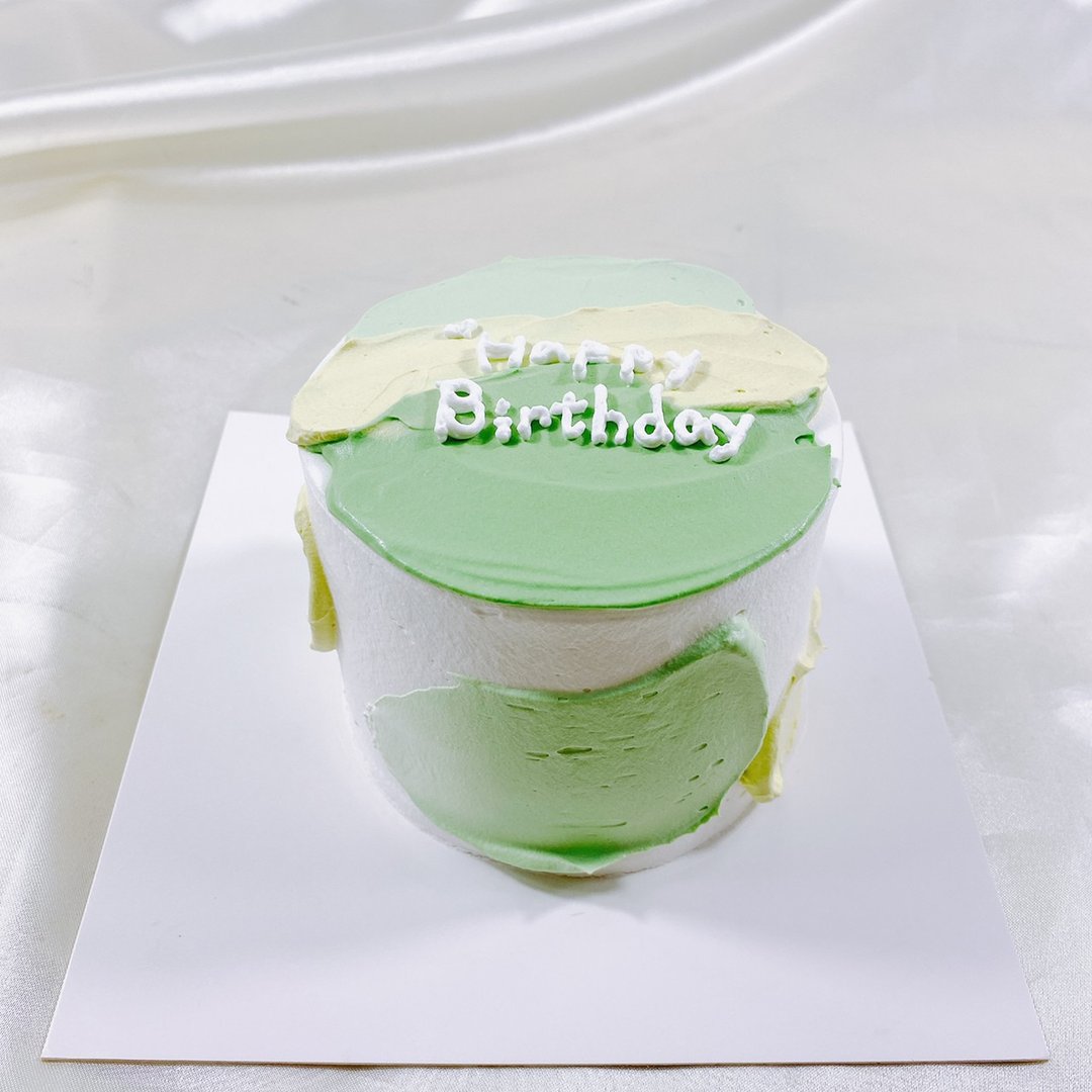 调色板*叁 抹面 韩式 生日蛋糕  定制 手绘 造型4 6 8寸 宅配 - 蛋糕/甜点 - 新鲜食材 绿色
