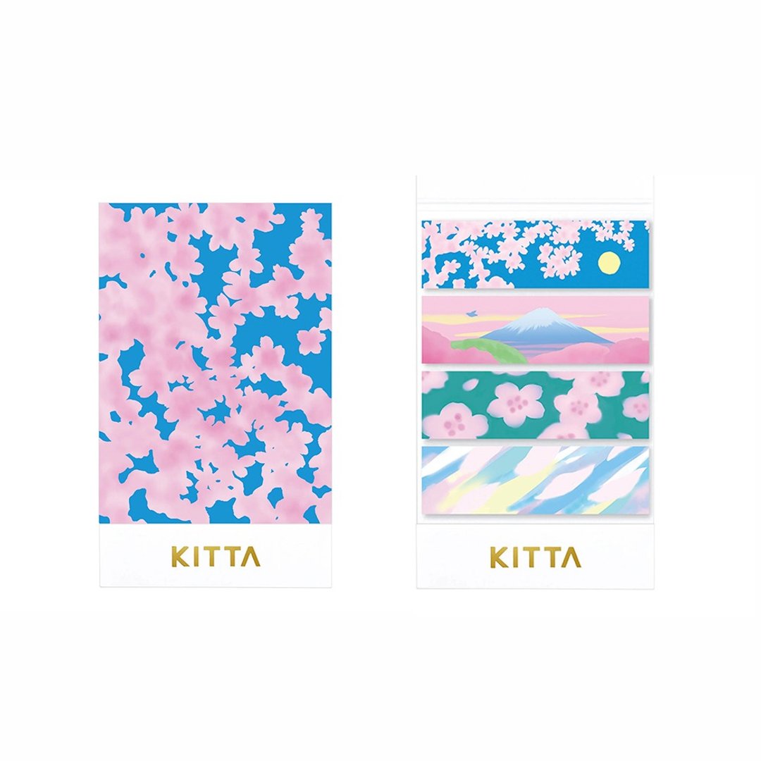 【KING JIM】KITTA随身携带和纸胶带 限定款 春夜 (Yukina Ieda设 - 贴纸 - 纸 多色