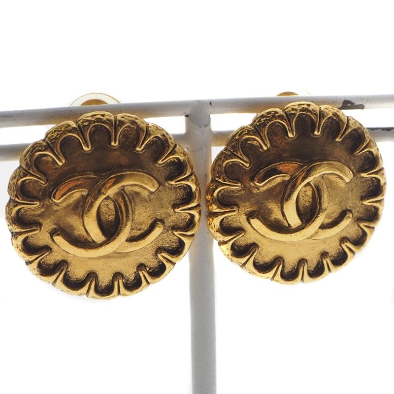 【日本直送】香奈儿 CHANEL COCO 标志 耳环 Vintage 镀金 金色 97P 约 14.6g 女性【二手】 - 耳环/耳夹 - 其他金属 金色