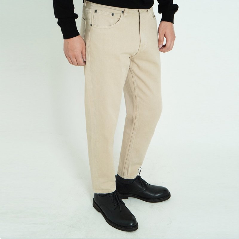 随性单宁 秋冬新品男士彩色牛仔裤中腰合身百搭日常通勤小脚口九分裤 - 男士长裤 - 棉．麻 