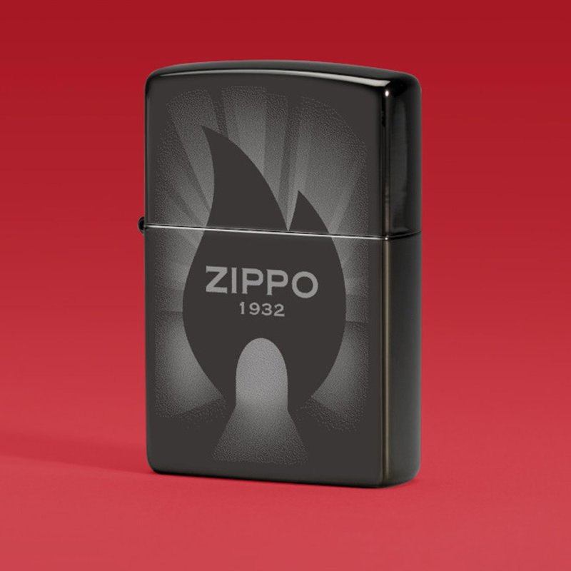 【ZIPPO官方旗舰店】四射光芒防风打火机 46175 - 其他 - 铜/黄铜 黑色