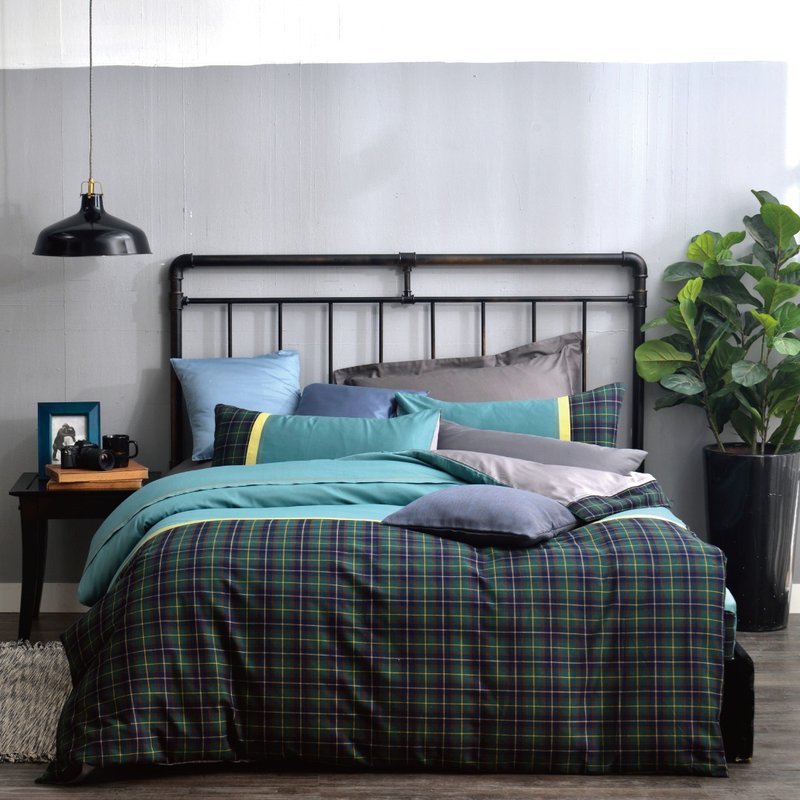 Caliphil美国棉300织/双人寝具四件组/里兹/台湾制 - 寝具 - 棉．麻 绿色