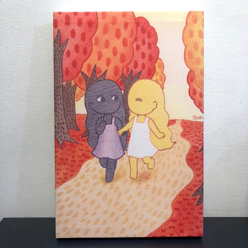 陪伴//无框画 - 海报/装饰画/版画 - 棉．麻 橘色