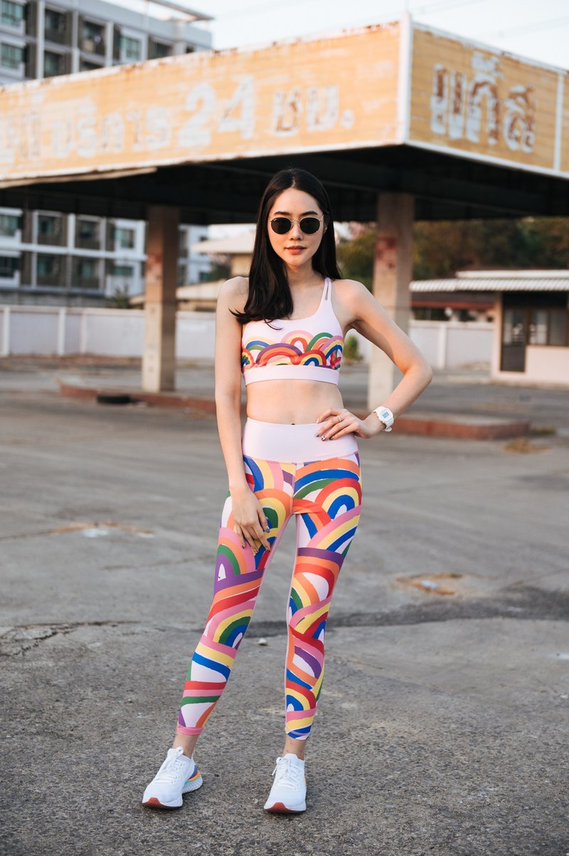 FreshLemon Active Set - Rainbow (Pink) - 女装运动衣 - 其他人造纤维 