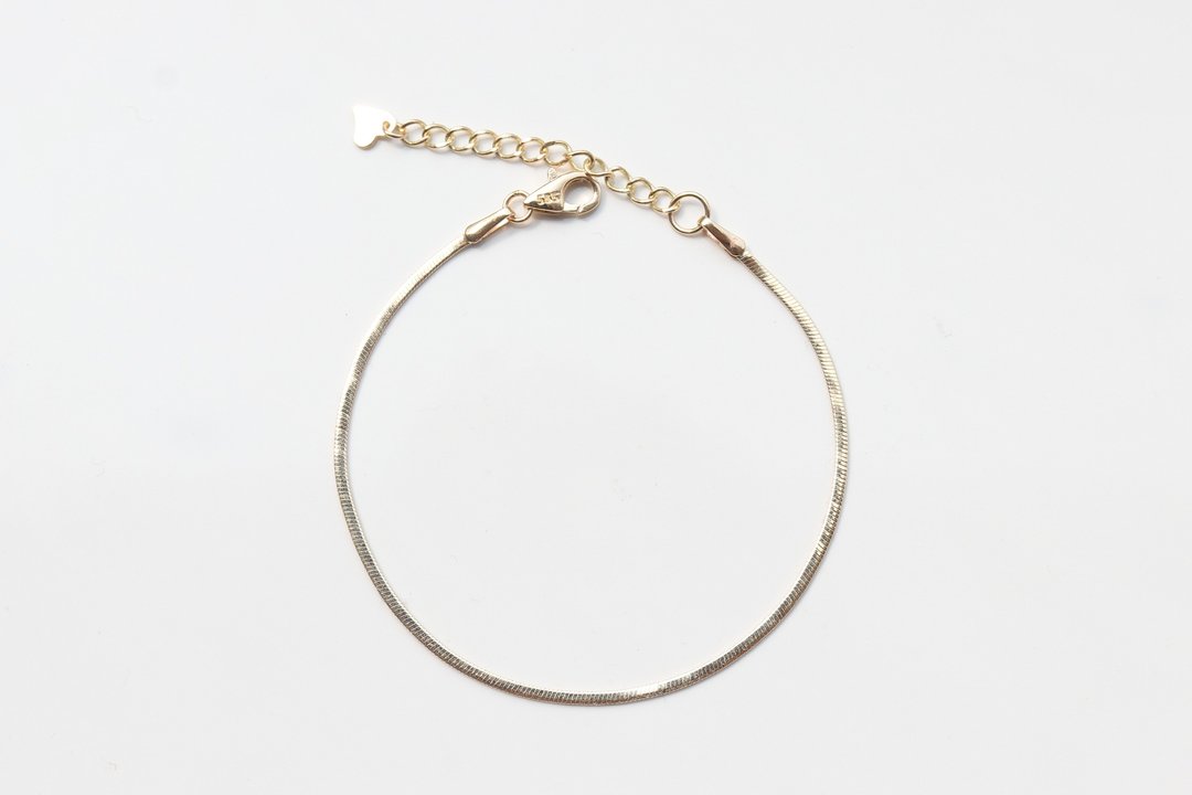 14K Snake Chain Bracelet 蛇链造型手链 - 手链/手环 - 贵金属 金色