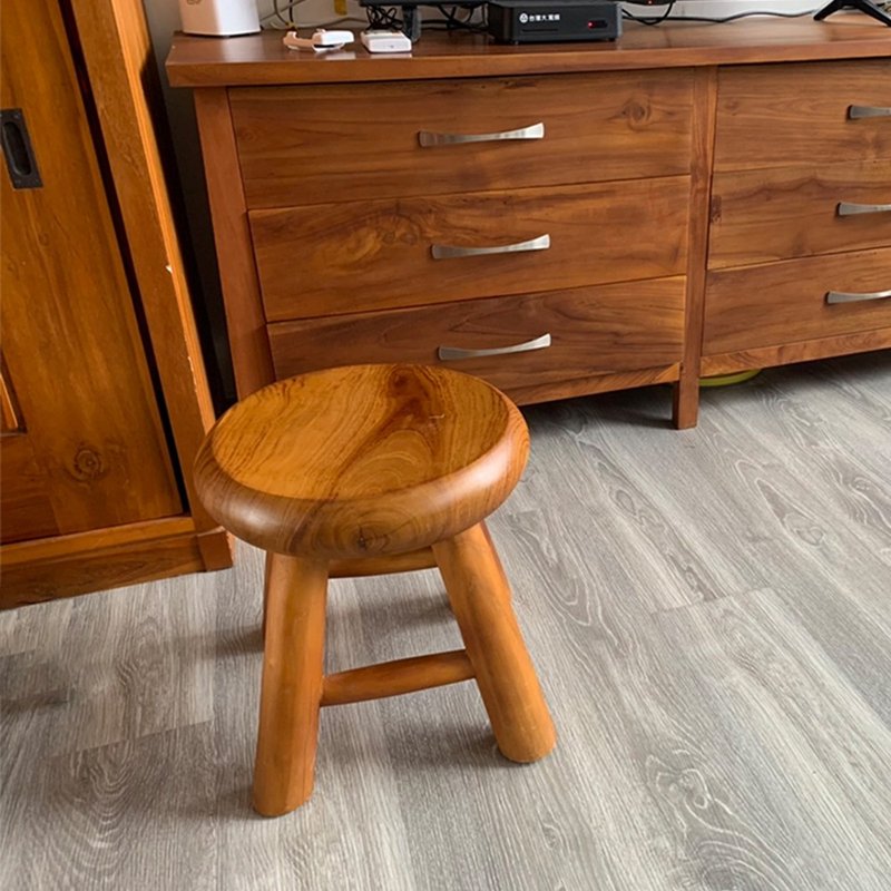 吉迪市JatiLiving |  柚木圆椅 板凳 椅凳 餐椅 客廳  EFACH029 - 椅子/沙发 - 木头 咖啡色