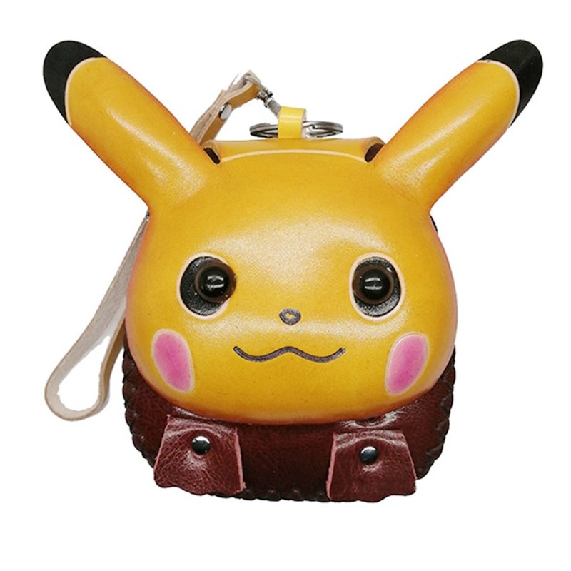 卡通真皮手拿包 - 手提包/手提袋 - 真皮 粉红色