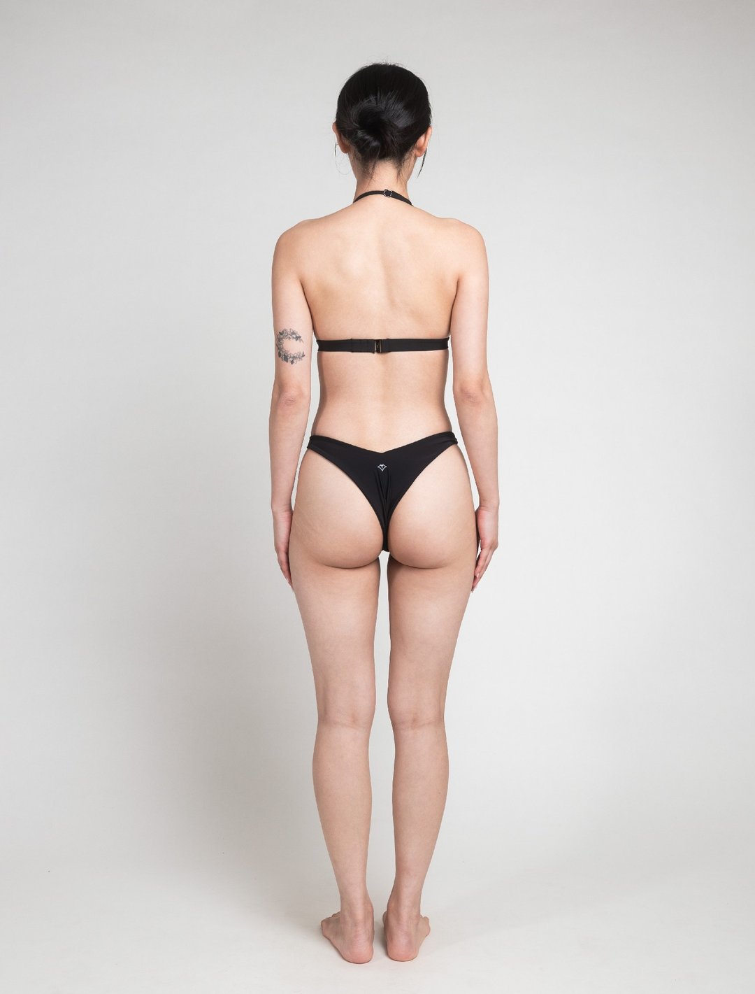 Black 经典黑 / 极高衩拼接 丁字下裤 / Bottom - 女装泳衣/比基尼 - 其他材质 黑色
