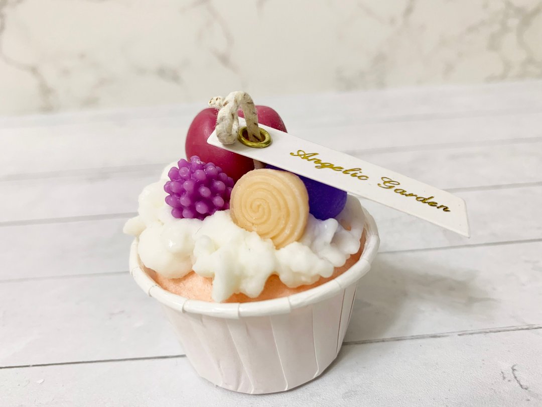 杂果迷你 Cupcake 蜡烛 - 蜡烛/烛台 - 蜡 多色