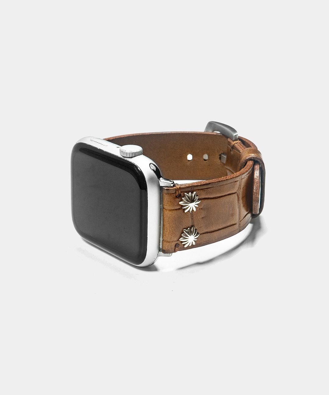 Coco Leather Pilot Watch Strap_Brown - 表带 - 真皮 黑色