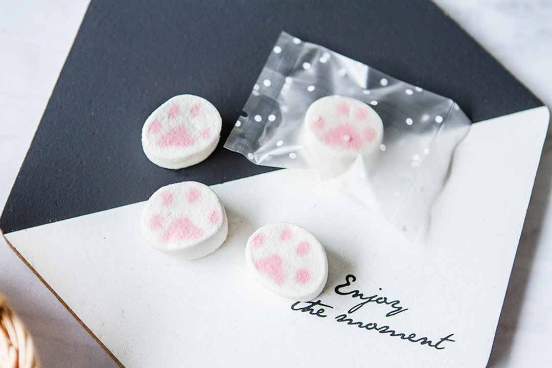 点点磨砂袋装－猫掌棉花糖单入  | 送客喜糖 生日分享 candybar - 零食/点心 - 新鲜食材 粉红色