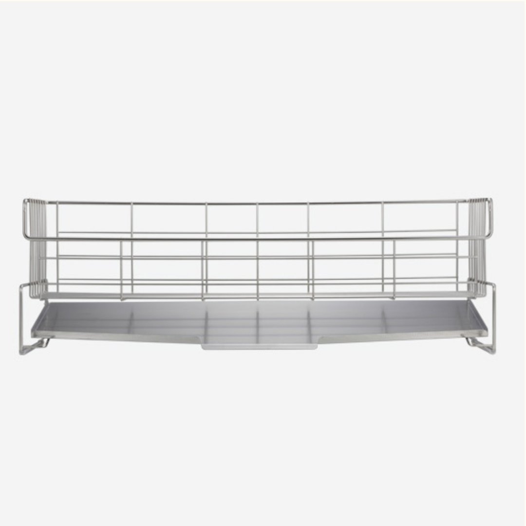家事问屋日本制304不锈钢魔术省空间沥水架 (55cm) - 厨房用具 - 不锈钢 银色