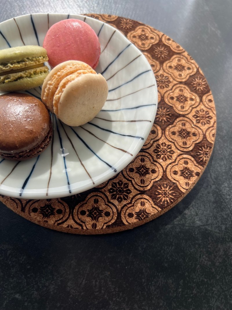 压花纹隔热垫 - 餐桌/书桌 - 软木/水松木 咖啡色