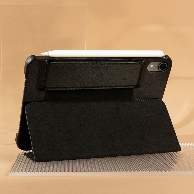iPad mini 书本式皮革保护套 - 渡鸦黑 - 平板/电脑保护壳 - 真皮 黑色