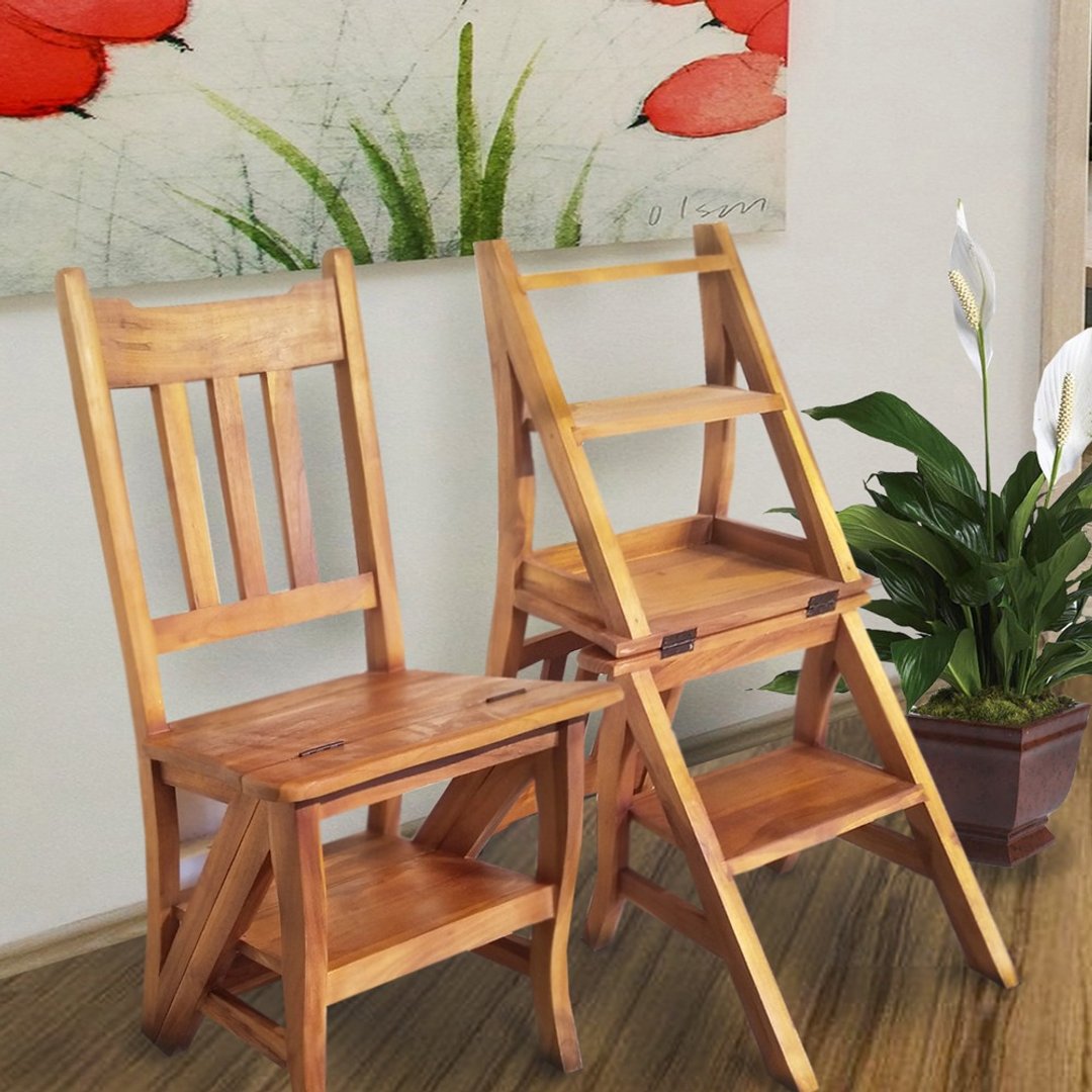 吉迪市柚木家具│柚木樓梯椅 樓梯 椅子 餐椅 靠背椅  MU-19A - 椅子/沙发 - 木头 咖啡色