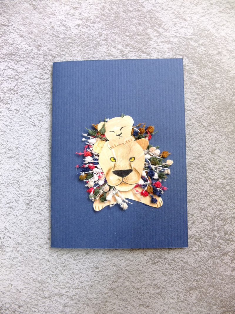 父亲节卡片 手作卡片 台湾本岛包邮 - 卡片/明信片 - 纸 蓝色