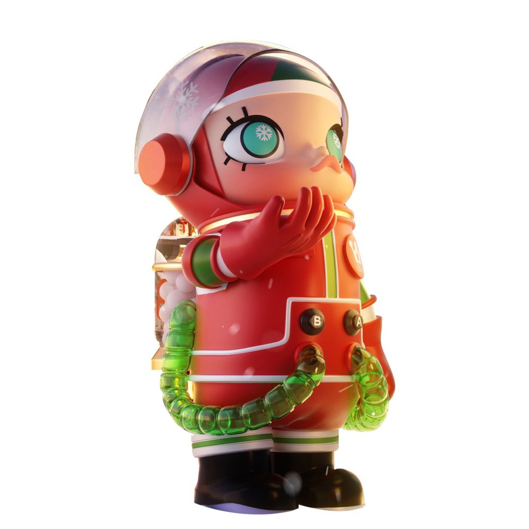 MEGA珍藏系列400%SPACE MOLLY CHRISTMAS - 玩偶/公仔 - 塑料 红色
