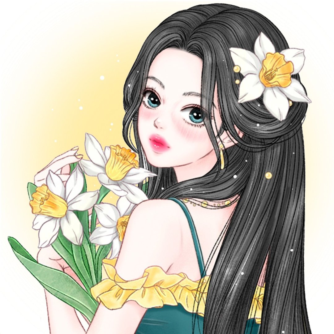 水仙花 (全身) 贴纸 - 贴纸 - 纸 