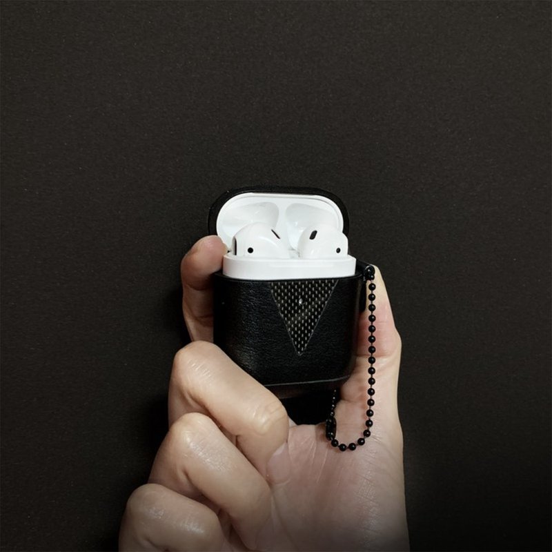 HOVERPOD 碳纤维 NAPA 皮套 - 耳机收纳 - 真皮 黑色