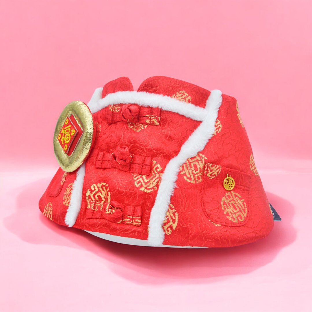 【MOMOJI】 宠物围兜 | 节日 新年 | Fortune 光福 - 衣/帽 - 聚酯纤维 红色