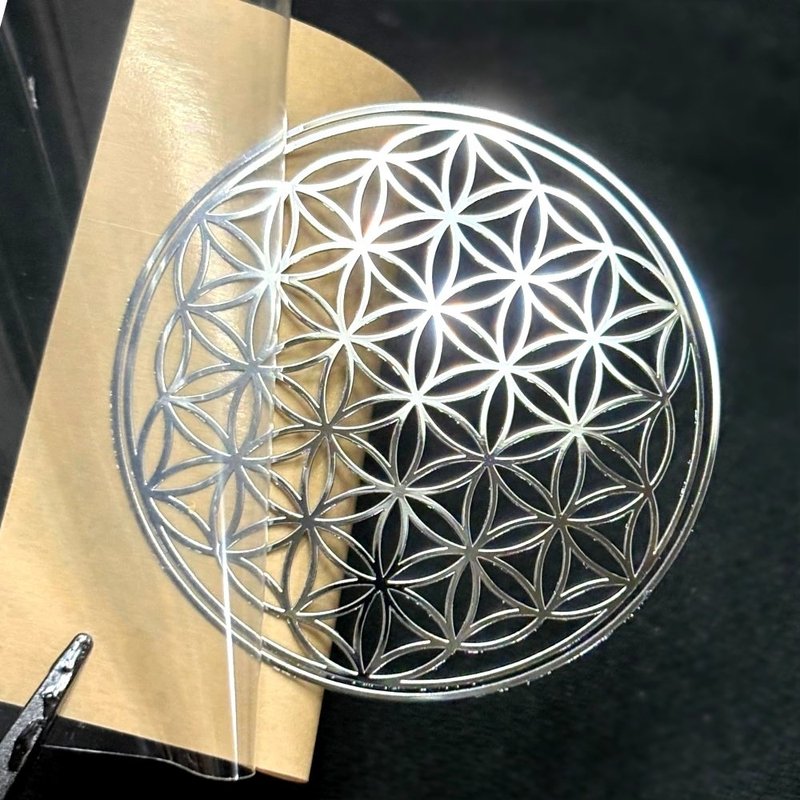 生命之花银色缕空金属贴纸 - 贴纸 - 其他金属 银色