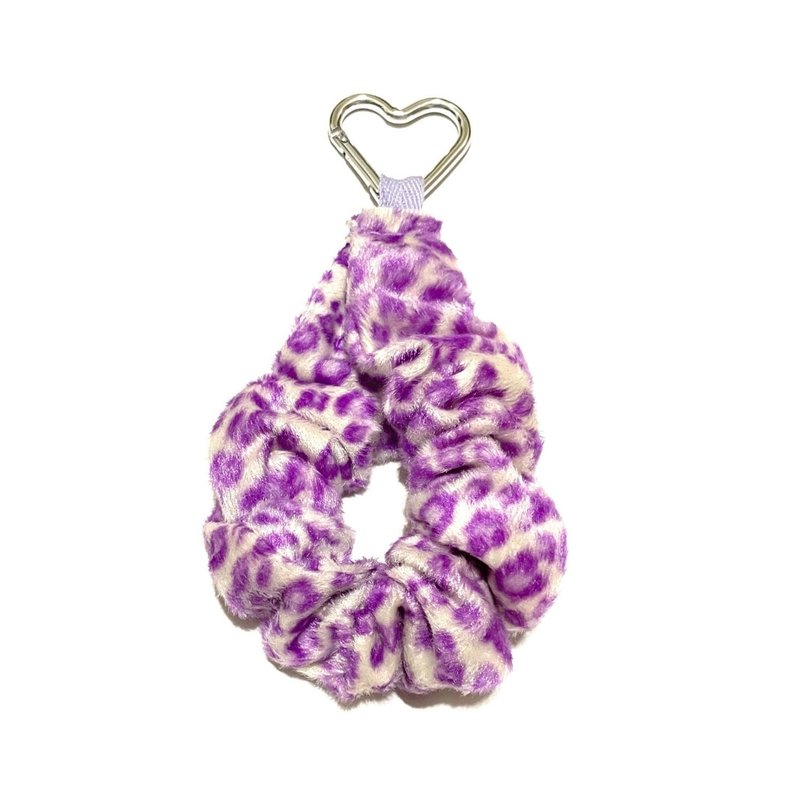 JCC 紫色豹纹大肠圈挂饰 - 挂绳/吊绳 - 聚酯纤维 紫色