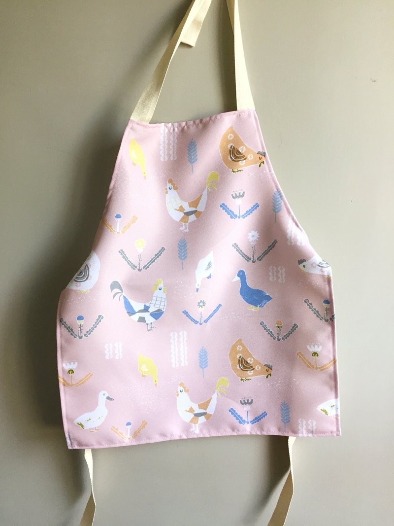 小鸡小鸭与蒲公英农场  小孩围裙 防水抗污儿童围裙 布作 - 其他 - 聚酯纤维 粉红色