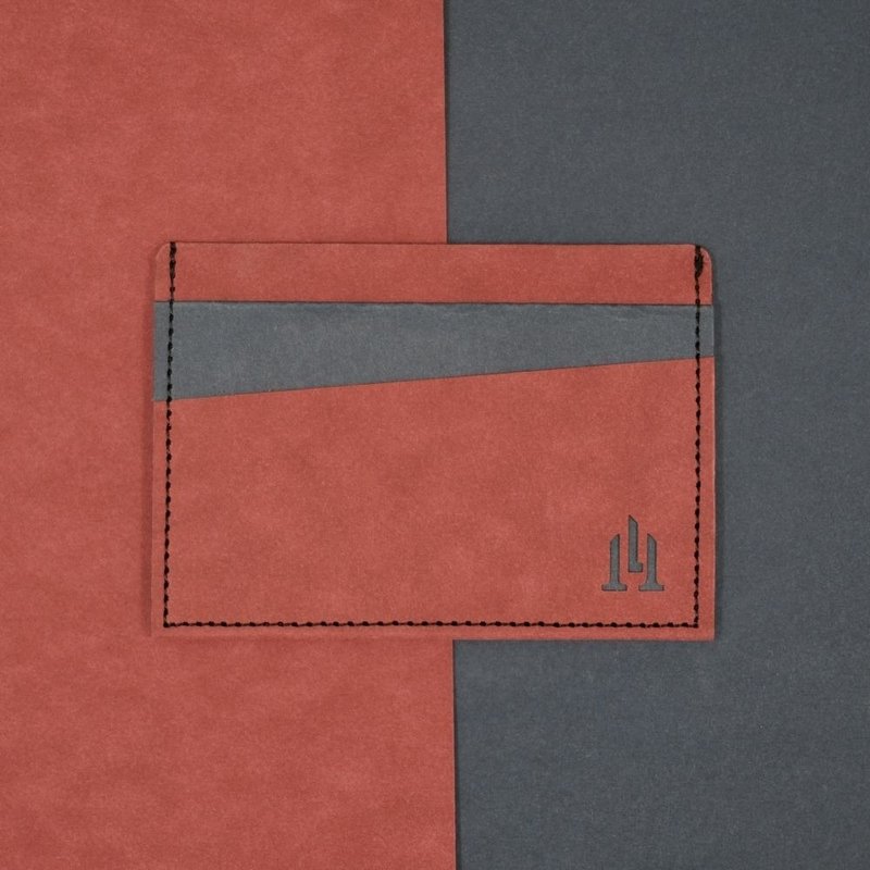 全防护屏蔽感应卡夹 复古红蓝 5卡层皆受屏蔽 防盗刷 防消磁 MIT - 皮夹/钱包 - 环保材料 