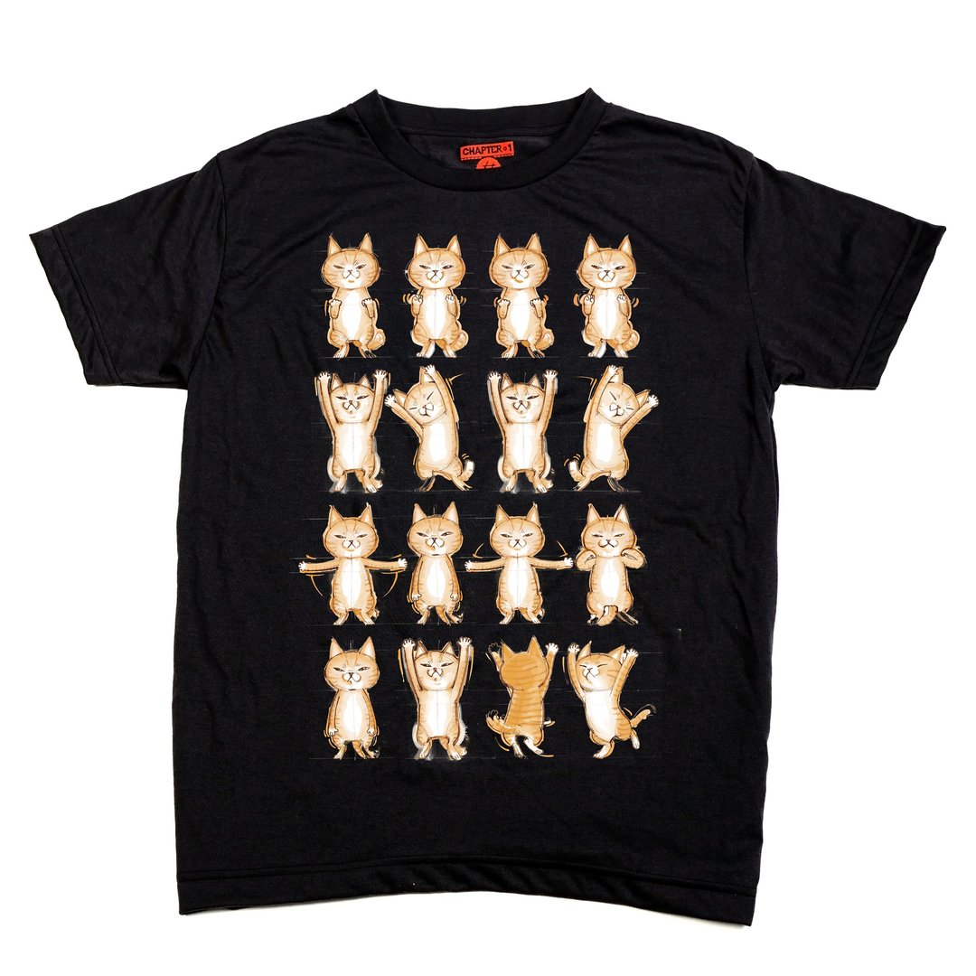 猫咪跳有氧舞蹈 T-shirt - 男装上衣/T 恤 - 其他材质 白色