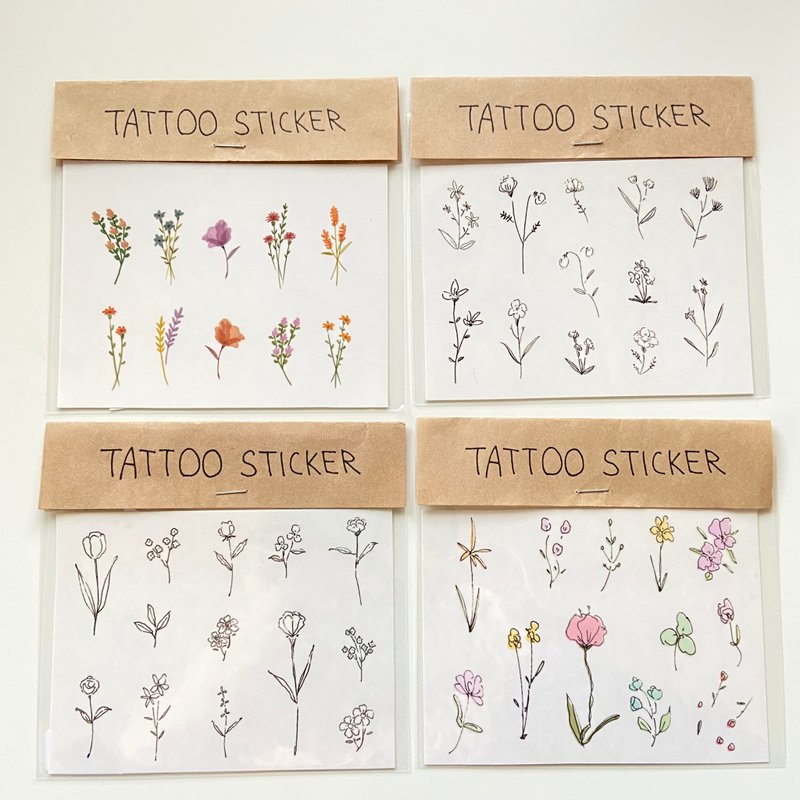 2023 Tattoo sticker lucky bag 4-piece set - 纹身贴 - 纸 多色