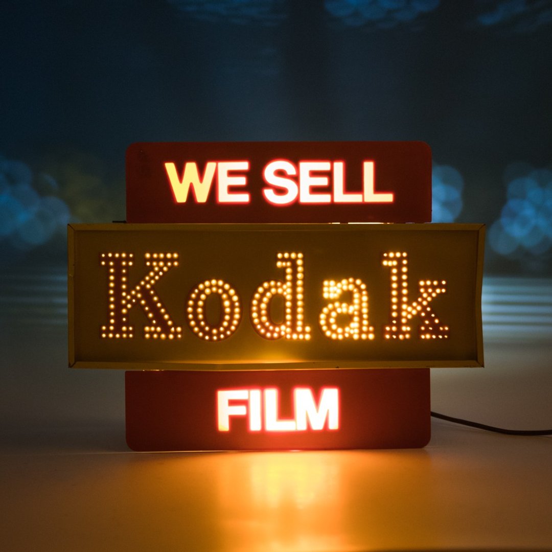 桑惠商号  1960s  纽约制 KODAK柯达经典广告灯箱 全类比光束换色 - 灯具/灯饰 - 其他金属 黄色
