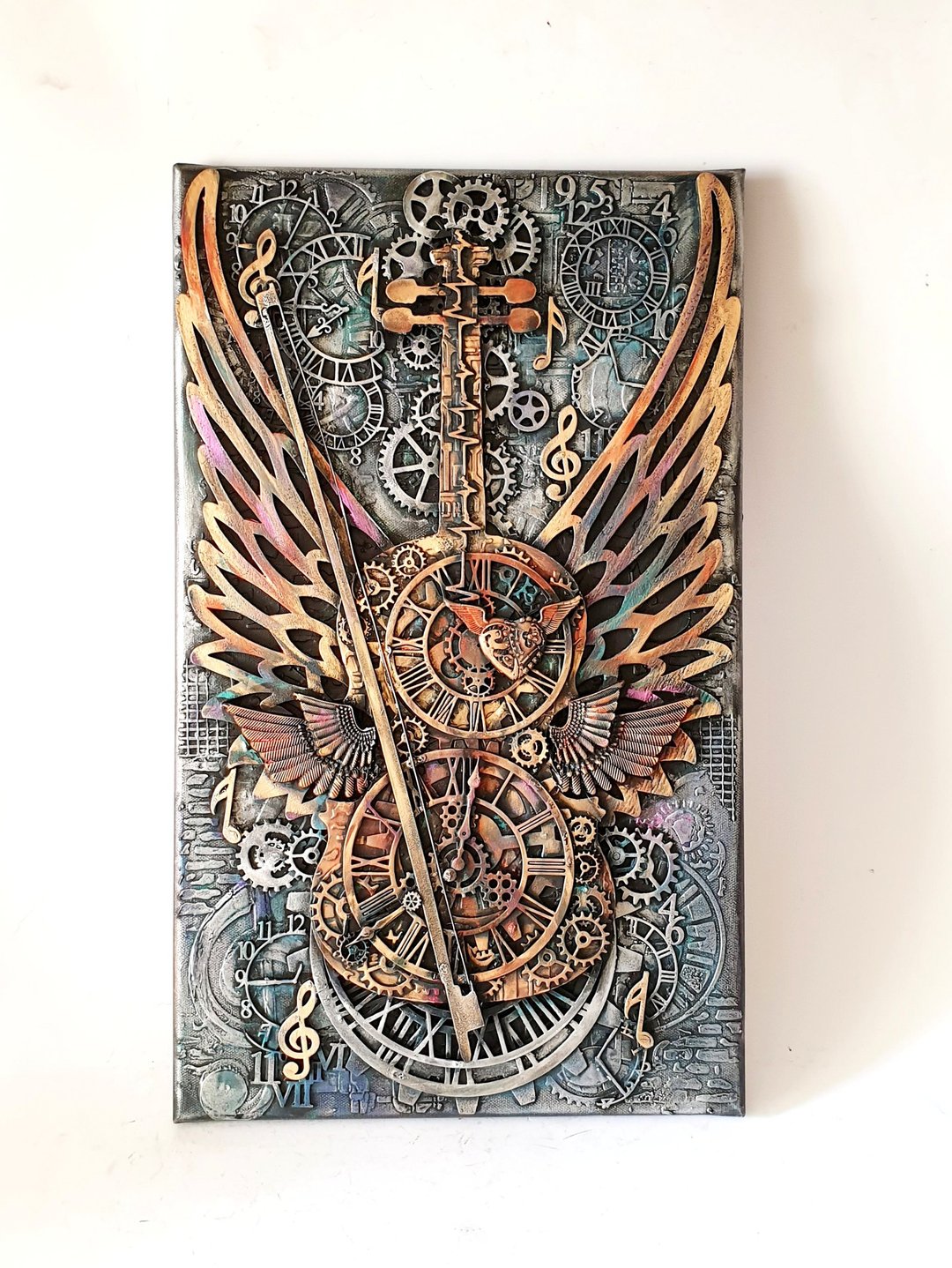 独家蒸汽朋克大图蒸汽朋克手工画布蒸汽朋克3D墙画蒸汽朋克墙饰手 - 墙贴/壁贴 - 木头 