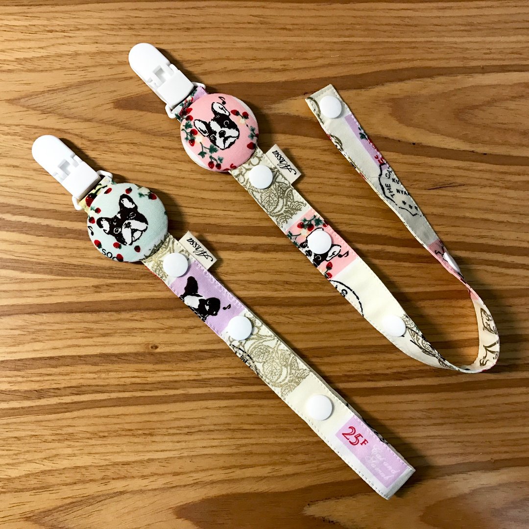 牛头梗多功能夹.玩具夹.推车被夹(两个一组） - 围嘴/口水巾 - 棉．麻 多色