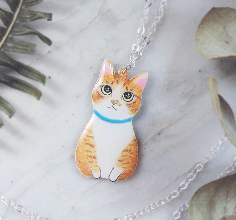 宠物似颜绘项链 定制化 宠物项链 猫咪 狗狗 仓鼠 鹦鹉订制 - 项链 - 树脂 卡其色