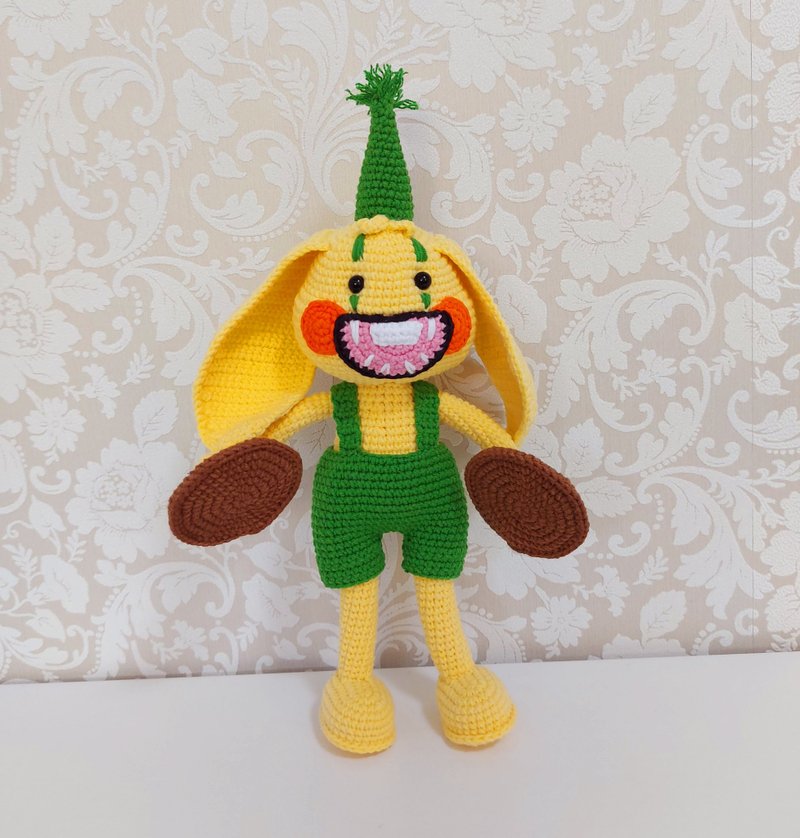 Bunzo Bunny Poppy Playtime Huggy wuggy toy Bunzo Bunny Plush - 玩具/玩偶 - 棉．麻 黄色